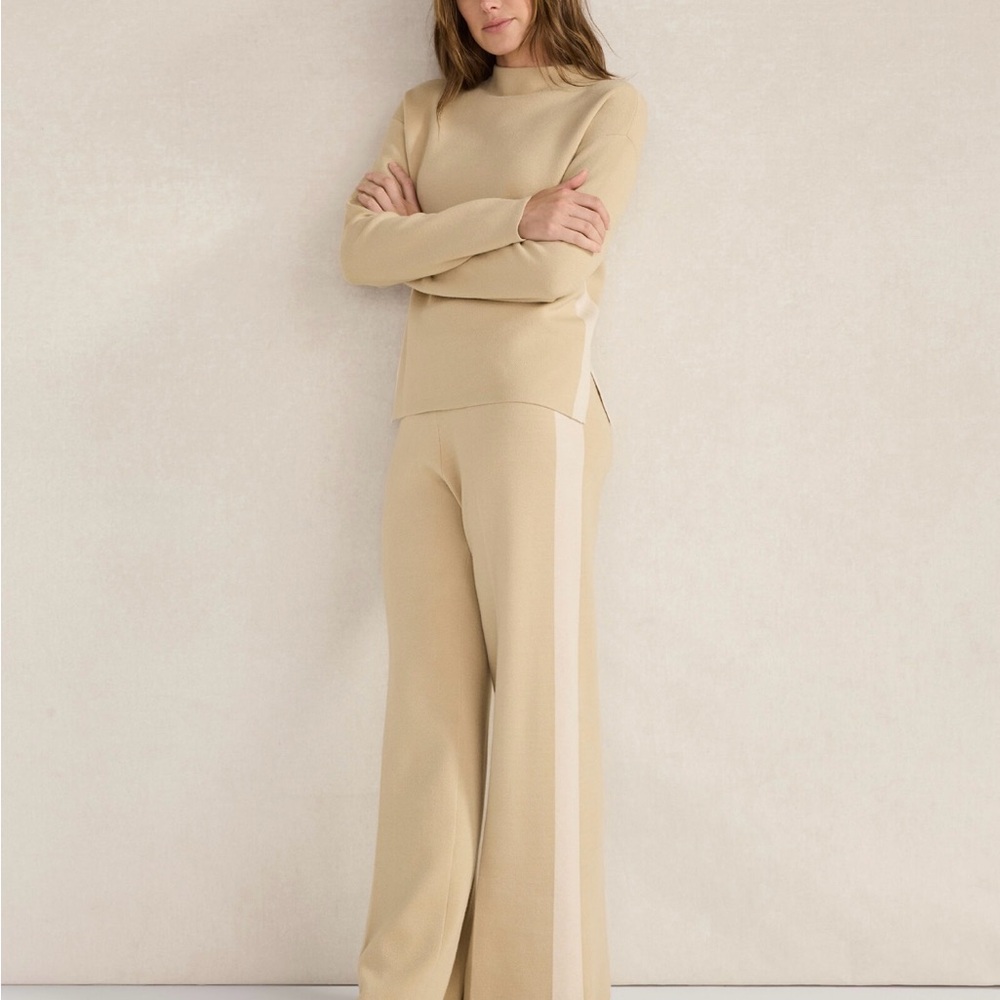 NWT’s Haven Well Within Cream XL Tuxedo Stripe Pull-On Pants